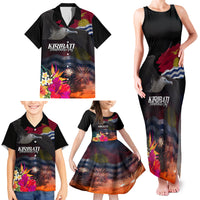Personalised Kiribati Independence Day Family Matching Tank Maxi Dress and Hawaiian Shirt Frigatebird and Plumeria Hibiscus Flower LT03 - Polynesian Pride