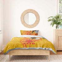 American Samoa Fautasi Race Bedding Set Aeto Pago Pago with Eagle Samoan Tribal Patterns