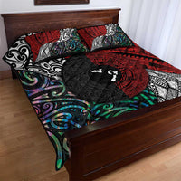 Tonga and New Zealand Together Quilt Bed Set Tongan Kupesi Ngatu Tattoo and Maori Paua Shell Pattern LT03 - Polynesian Pride