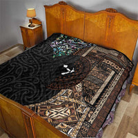 Samoa and New Zealand Together Quilt Siapo Motif and Maori Paua Shell Pattern