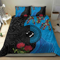 Fiji and New Zealand Together Bedding Set Tapa Maori Tattoo mix Tagimoucia and Pohutukawa LT03 - Polynesian Pride