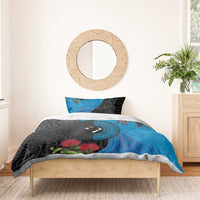 Fiji and New Zealand Together Bedding Set Tapa Maori Tattoo mix Tagimoucia and Pohutukawa LT03 - Polynesian Pride