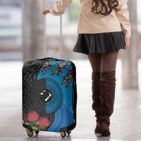 Fiji and New Zealand Together Luggage Cover Tapa Maori Tattoo mix Tagimoucia and Pohutukawa LT03 - Polynesian Pride