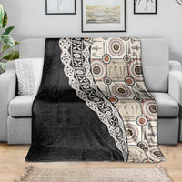 Tukenny Pattern Fijian War Clubs Mix Tapa Tribal Blanket LT03 - Polynesian Pride