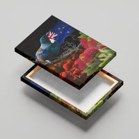 New Zealand ANZAC Day Canvas Wall Art Pohutukawa Flower and Tui Bird LT03 - Polynesian Pride