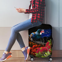 New Zealand ANZAC Day Luggage Cover Pohutukawa Flower and Tui Bird LT03 - Polynesian Pride