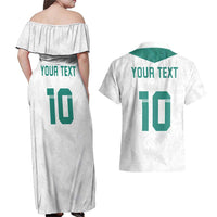 Custom New Zealand Football Couples Matching Off Shoulder Maxi Dress and Hawaiian Shirt Go All Silver Ferns - Towards World Cup 2026 LT03 - Polynesian Pride