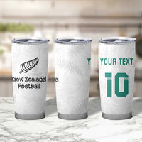Custom New Zealand Football Tumbler Cup Go All Silver Ferns - Towards World Cup 2026 LT03 - Polynesian Pride