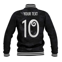 Custom New Zealand Rugby Baseball Jacket All Silver Ferns Blacks