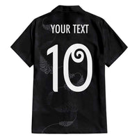 Custom New Zealand Rugby Family Matching Long Sleeve Bodycon Dress and Hawaiian Shirt All Silver Ferns Blacks LT03 - Polynesian Pride