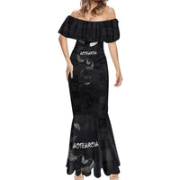 Custom New Zealand Rugby Mermaid Dress All Silver Ferns Blacks LT03 - Polynesian Pride