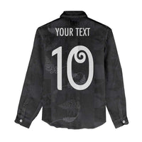 Custom New Zealand Rugby Women Casual Shirt All Silver Ferns Blacks