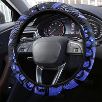 New Zealand Matariki Steering Wheel Cover Maori Pattern and Matariki Sky Night