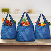 Hawaiian Turtles and Polynesian Art Tattoo Grocery Bag Ocean Abyss