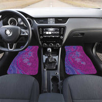 Hawaiian Turtles and Polynesian Art Tattoo Car Mats Cerise