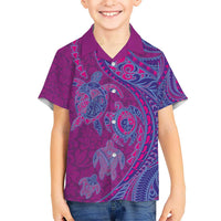 Hawaiian Turtles and Polynesian Art Tattoo Hawaiian Shirt Cerise LT03 - Polynesian Pride