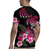 Hawaiian Hibiscus Turtle and Tropical Flower Rugby Jersey Sweet Vibe LT03 - Polynesian Pride
