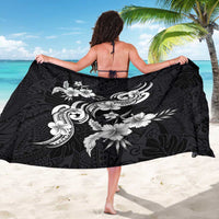 Hawaiian-Polynesian Art Tattoo Sarong Hibiscus and Plumeria Grayscale LT03 - Polynesian Pride