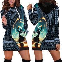 Samoan Siapo Motif and Siva Afi Dance Hoodie Dress