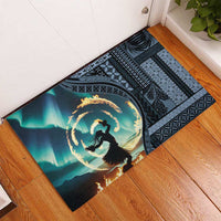Samoan Siapo Motif and Siva Afi Dance Rubber Doormat