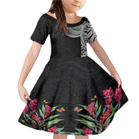 Samoan Art Tattoo Polynesian Pattern Family Matching Mermaid Dress and Hawaiian Shirt