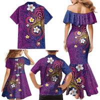 Hawaiian Octopus Tattoo and Frangipani Family Matching Mermaid Dress and Hawaiian Shirt LT03 - Polynesian Pride