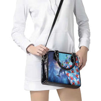 Hawaii Aloha Whales Shoulder Handbag Hibiscus and Whales with Polynesian Pattern LT03 - Polynesian Pride