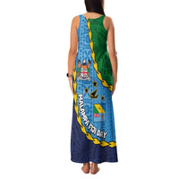 Malampa Fiji Day Family Matching Tank Maxi Dress and Hawaiian Shirt National Symbols with Tapa Tribal and Polynesian Tattoo LT03 - Polynesian Pride