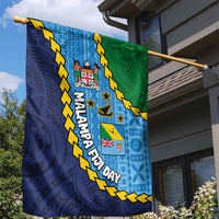 Malampa Fiji Day Garden Flag National Symbols with Tapa Tribal and Polynesian Tattoo LT03 - Polynesian Pride