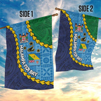 Malampa Fiji Day Garden Flag National Symbols with Tapa Tribal and Polynesian Tattoo LT03 - Polynesian Pride
