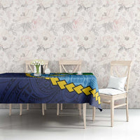 Malampa Fiji Day Tablecloth National Symbols with Tapa Tribal and Polynesian Tattoo