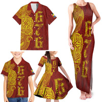 Tonga 676 Ngatu Tribal Tattoo Family Matching Tank Maxi Dress and Hawaiian Shirt LT03 - Polynesian Pride