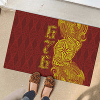 Tonga 676 Ngatu Tribal Tattoo Rubber Doormat