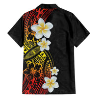 Plumeria Family Matching Tank Maxi Dress and Hawaiian Shirt Polynesian Tribal Frangipani Sunset LT03 - Polynesian Pride