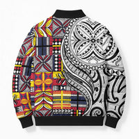 Niue Hiapo and Maori Decoration Tattoos Bomber Puffer Jacket LT03 - Polynesian Pride
