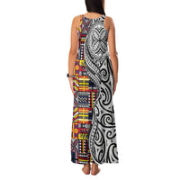 Niue Hiapo and Maori Decoration Tattoos Family Matching Tank Maxi Dress and Hawaiian Shirt LT03 - Polynesian Pride
