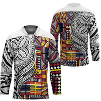Niue Hiapo and Maori Decoration Tattoos Hockey Jersey - Polynesian Pride