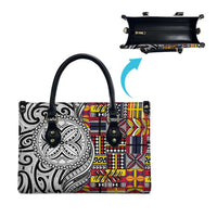 Niue Hiapo and Maori Decoration Tattoos Leather Bag LT03 - Polynesian Pride