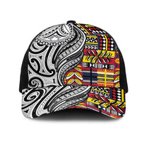 Niue Hiapo and Maori Decoration Tattoos Mesh Trucker Cap - Polynesian Pride