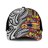 Niue Hiapo and Maori Decoration Tattoos Mesh Trucker Cap - Polynesian Pride