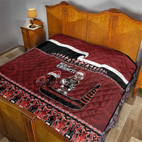 New Zealand Christmas Quilt Meri Kirihimete Aotearoa Warrior on Waka with Maori Art Tattoo LT03 - Polynesian Pride