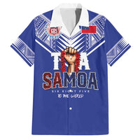 Toa Samoa Rugby Family Matching Tank Maxi Dress and Hawaiian Shirt Six Eight Five to The World LT03 Dad's Shirt - Short Sleeve Blue - Polynesian Pride