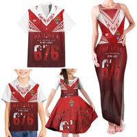 Mate Ma'a Tonga Rugby Family Matching Tank Maxi Dress and Hawaiian Shirt Six Seven Six to The World LT03 - Polynesian Pride