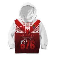 Mate Ma'a Tonga Rugby Kid Hoodie Six Seven Six to The World LT03 Hoodie Red - Polynesian Pride