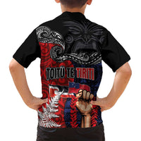 Aotearoa and Samoa Toitu Te Tiriti Family Matching Tank Maxi Dress and Hawaiian Shirt Honour the Treaty - Te Tiriti Is Us LT03 - Polynesian Pride