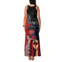 Aotearoa and Samoa Toitu Te Tiriti Family Matching Tank Maxi Dress and Hawaiian Shirt Honour the Treaty - Te Tiriti Is Us LT03 - Polynesian Pride