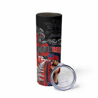 Aotearoa and Samoa Toitu Te Tiriti Skinny Tumbler Honour the Treaty - Te Tiriti Is Us LT03 - Polynesian Pride