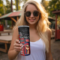 Aotearoa and Samoa Toitu Te Tiriti Skinny Tumbler Honour the Treaty - Te Tiriti Is Us LT03 - Polynesian Pride