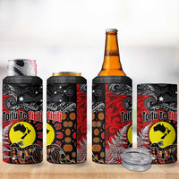 Aotearoa and Australia Toitu Te Tiriti 4 in 1 Can Cooler Tumbler Honour the Treaty - Te Tiriti Is Us LT03 - Polynesian Pride