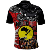 Aotearoa and Australia Toitu Te Tiriti Polo Shirt Honour the Treaty - Te Tiriti Is Us